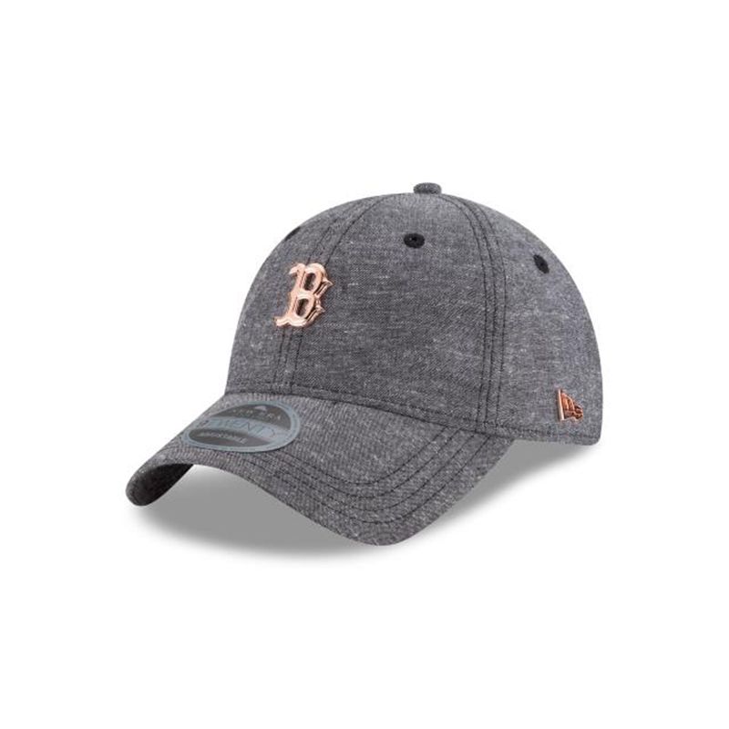 MLB Boston Red Sox Team Badged 9Twenty Adjustable (ZAJ9359) - Black New Era Caps